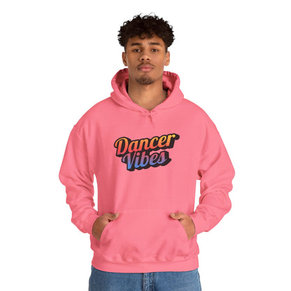 "Dancer Vibes" Unisex Hooded Sweatshirt – Colorful Retro Dance Graphic Hoodie for Dance Lovers