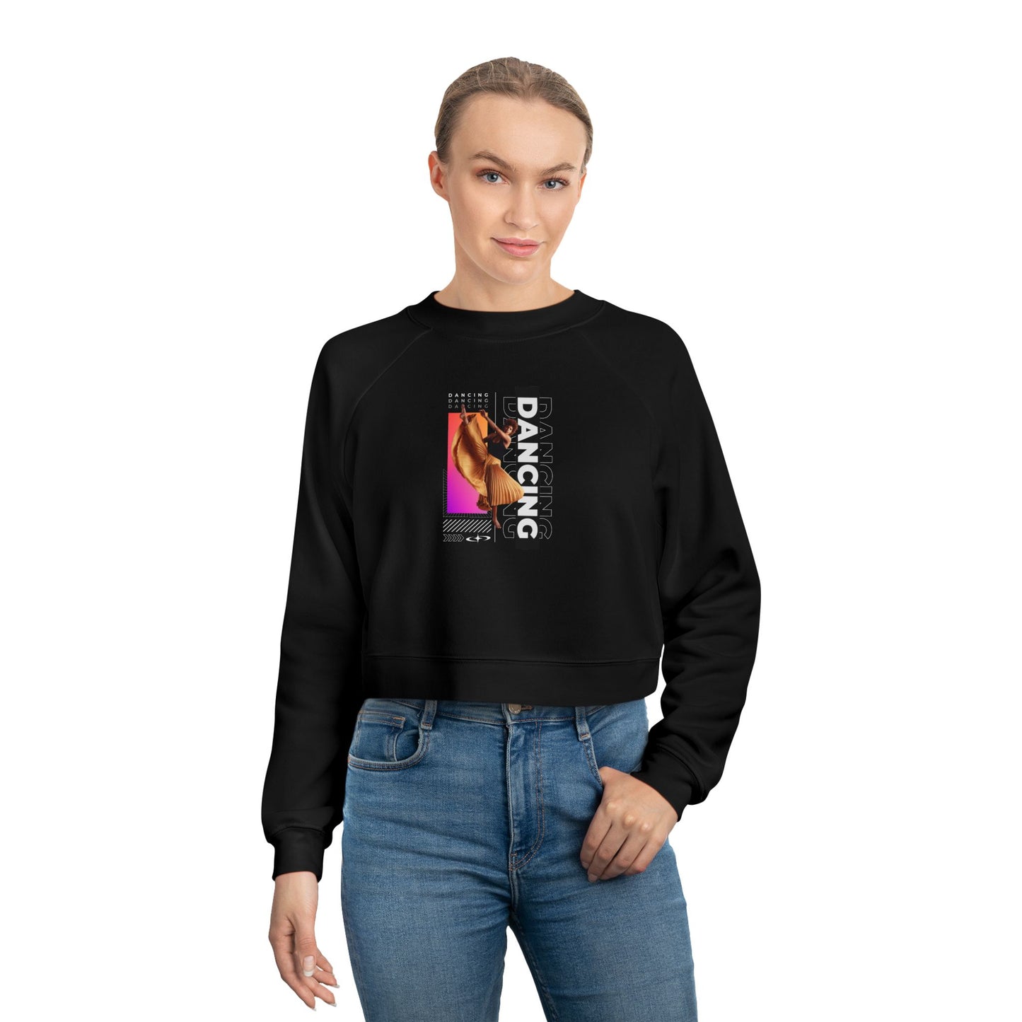 “Dancing” Female Dancer Streetwear Graphic | Ballet & Dance Sweatshirt for Dancers & Enthusiasts - Women’s Cropped Sweatshirt