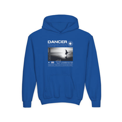 “Dancer” Arabesque on the Beach Graphic | Unisex Youth Hoodie – Streetwear-Inspired Ballet Dance Hoodie for Kids & Young Dancers