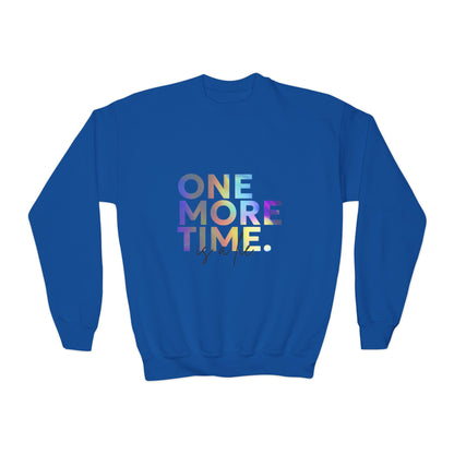 "One More Time Is a Lie" – Funny Dance Youth Crewneck Sweatshirt | Retro Kids Dancer Pullover
