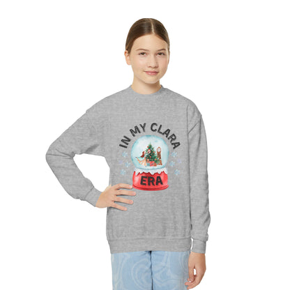 “In My Clara Era” YOUTH Sweatshirt – Ballet Nutcracker Crewneck for Kids | Youth Heavy Blend Dance Apparel