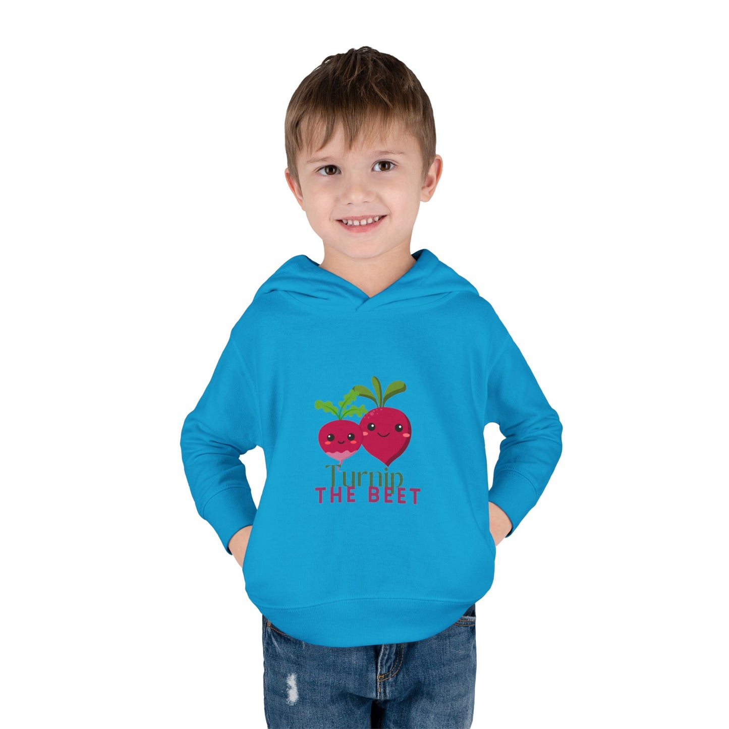 "Turnip the Beet "Toddler Pullover Hoodie – Cute Vegetable Dance Pun Graphic Fleece Sweatshirt for Kids