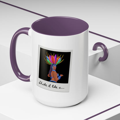"Shake It Like a..." Accent Coffee Mug – Fun Dance Quote Ceramic Mug for Dancers and Music Lovers