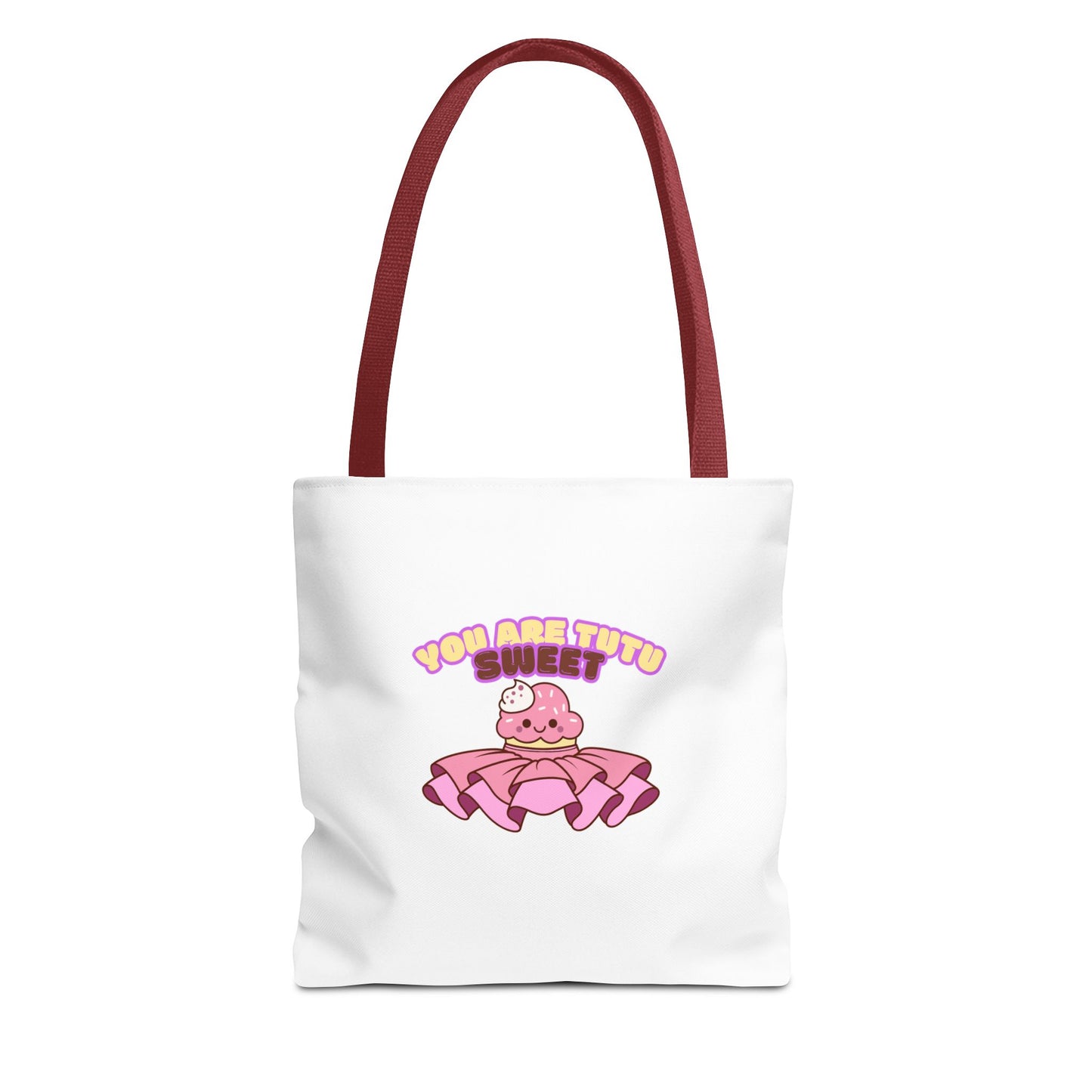 "You Are Tutu Sweet" Kawaii Cupcake Dance Tote Bag – Cute Canvas Bag for Dancers, Dance Moms & Ballet Lovers | Dance Gift Idea