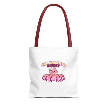 "You Are Tutu Sweet" Kawaii Cupcake Dance Tote Bag – Cute Canvas Bag for Dancers, Dance Moms & Ballet Lovers | Dance Gift Idea