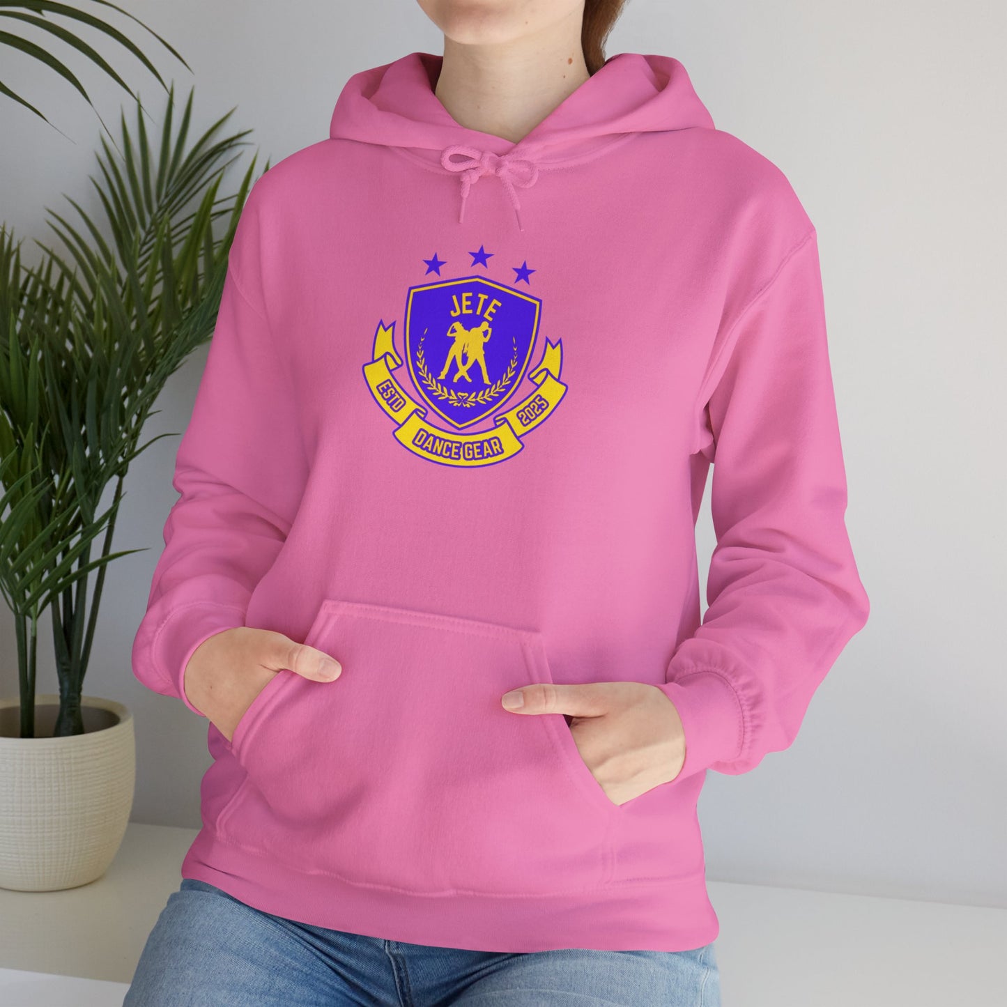 "Jeté Dance Gear" Unisex Hooded Sweatshirt – Collegiate Style Dance Hoodie for Dancers & Dance Lovers