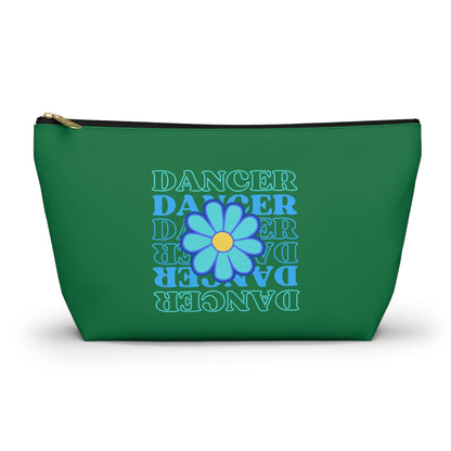 "Dancer" Makeup Bag – Elegant Floral Dance Graphic – Stylish Zipper Pouch for Cosmetics, Accessories & Gifts for Dancers