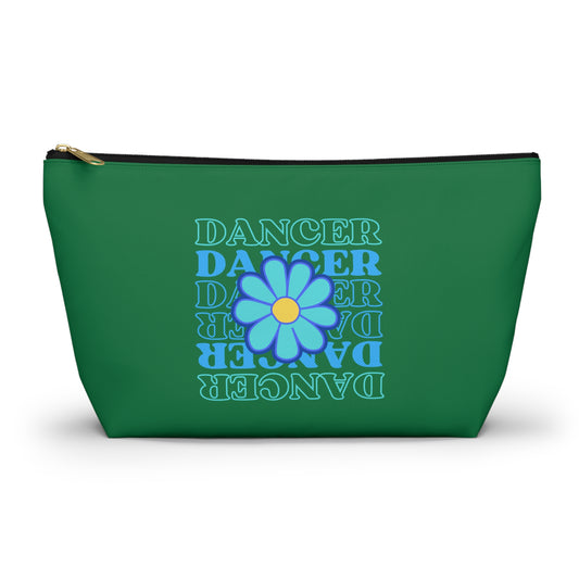 "Dancer" Makeup Bag – Elegant Floral Dance Graphic – Stylish Zipper Pouch for Cosmetics, Accessories & Gifts for Dancers