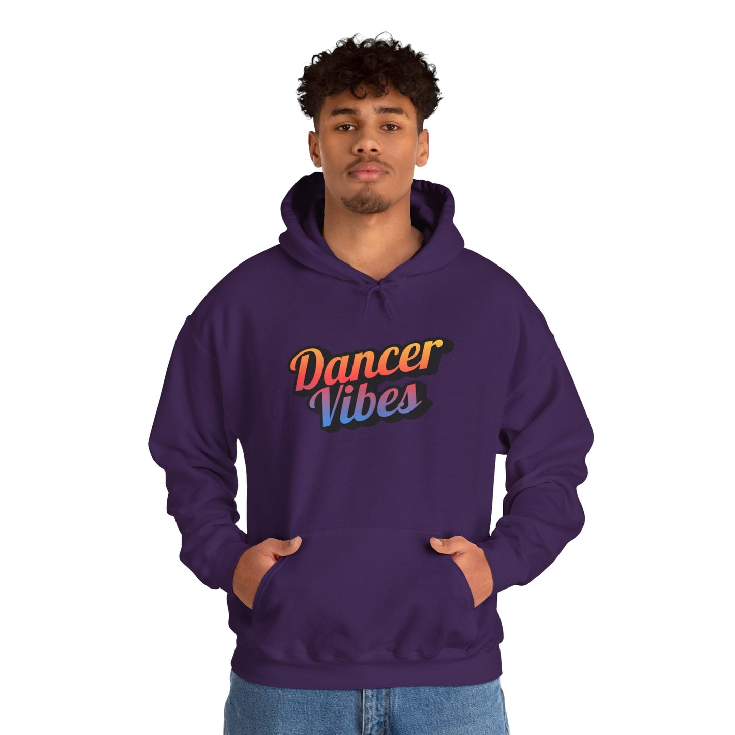 "Dancer Vibes" Unisex Hooded Sweatshirt – Colorful Retro Dance Graphic Hoodie for Dance Lovers