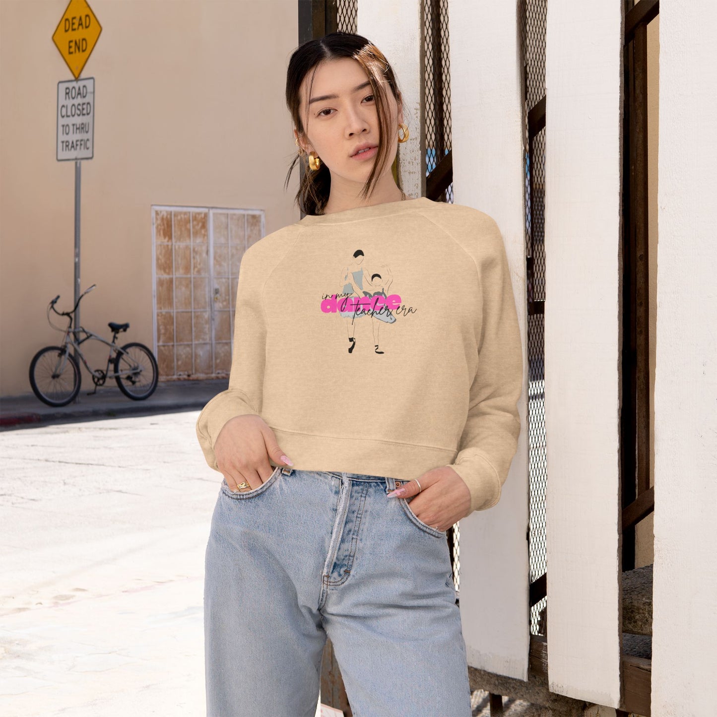 “In My Dance Teacher Era” Ballet Teacher & Student Graphic | Streetwear-Inspired Ballet Dance Sweatshirt for Teachers & Dancers - Women’s Cropped Sweatshirt
