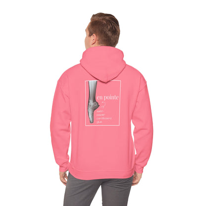 "I Dance En Pointe" Unisex Hoodie – Ballet-Themed Personalized Hoodie for Teens and Adults Featuring X-Ray Foot Design