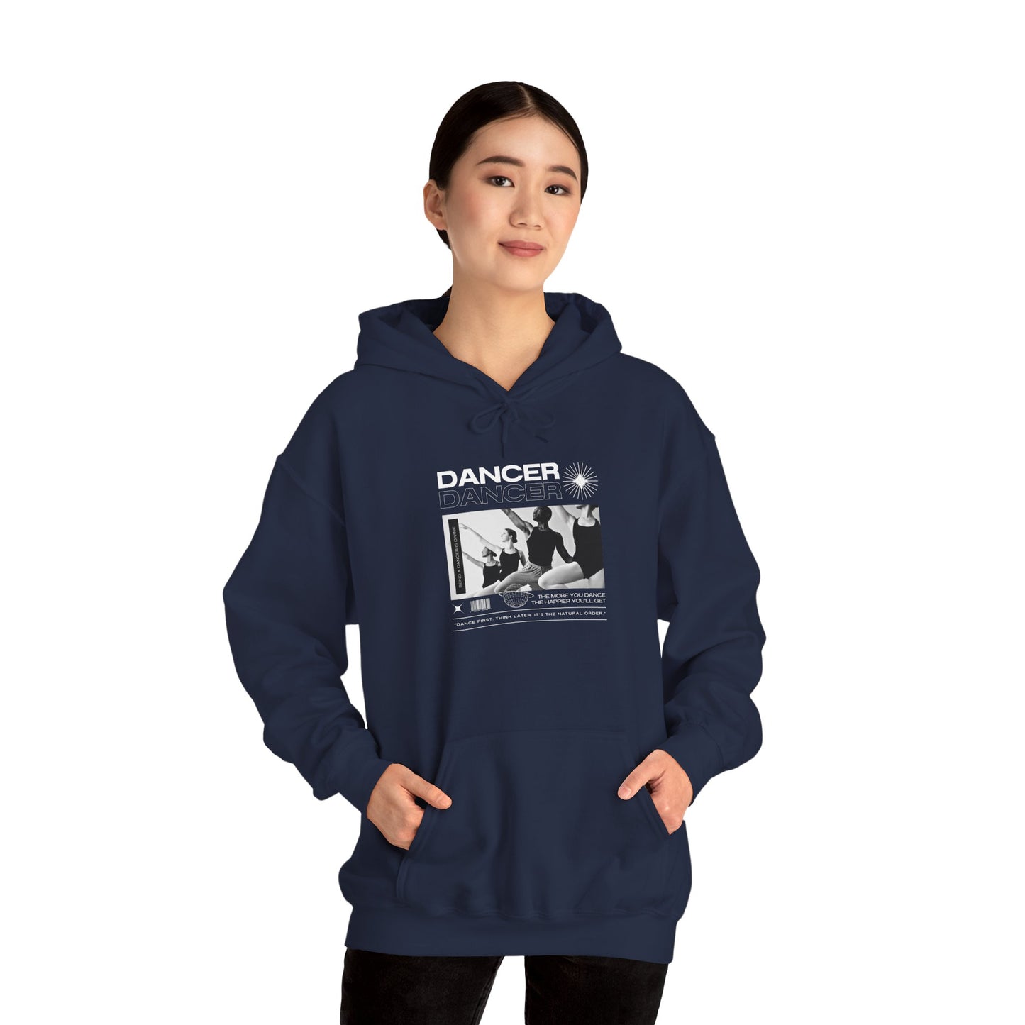“Dancer” Young Ballet Dancers at the Barre Graphic | Streetwear-Inspired Ballet Hoodie for Dance Enthusiasts - Unisex Heavy Blend™ Hooded Sweatshirt