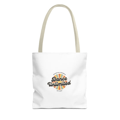 "Dance Unlimited, Potential & Growth" Canvas Tote Bag – Retro Graphic Dance Bag | Stylish Reusable Dance Tote for Dancers & Dance Moms