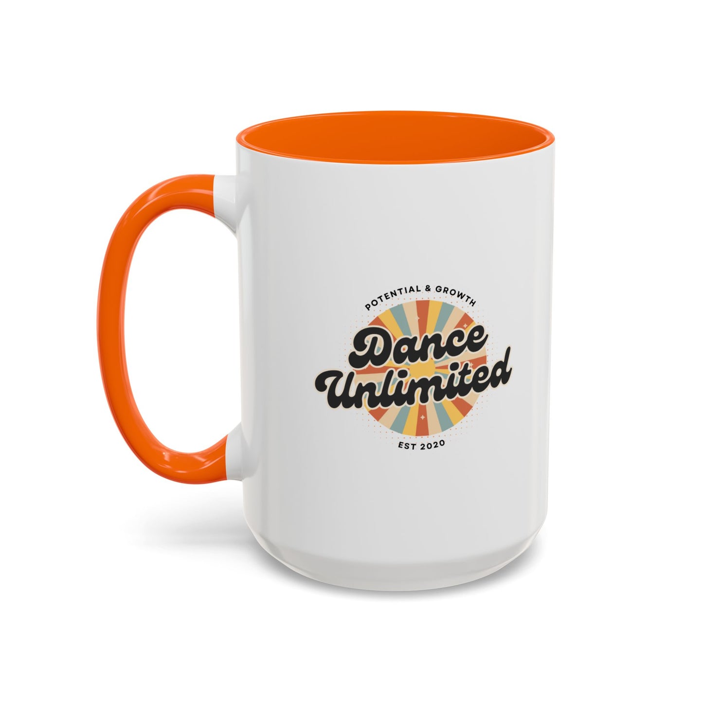 "Dance Unlimited – Potential & Growth" Accent Coffee Mug – Retro-Inspired Ceramic Mug for Dancers and Creative Dreamers