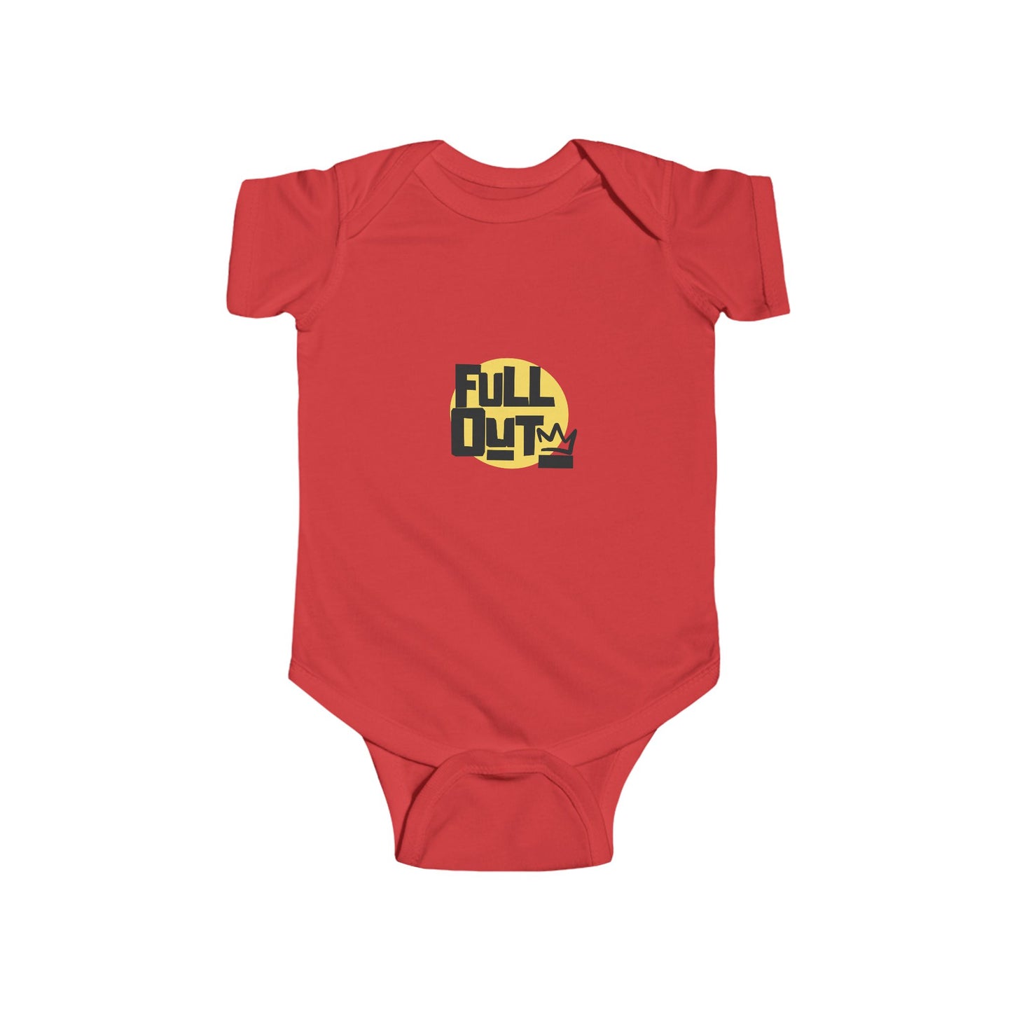 "Full Out" Infant Short Sleeve Bodysuit – Bold Streetwear Dance Graphic Baby Outfit for Future Performers
