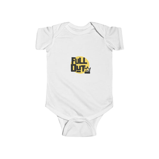 "Full Out" Infant Short Sleeve Bodysuit – Bold Streetwear Dance Graphic Baby Outfit for Future Performers