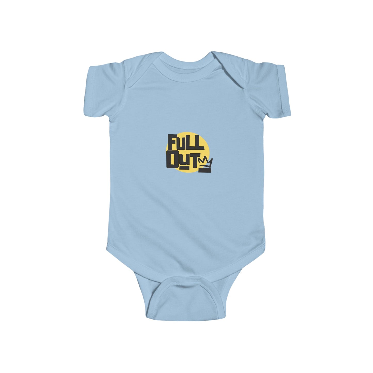 "Full Out" Infant Short Sleeve Bodysuit – Bold Streetwear Dance Graphic Baby Outfit for Future Performers