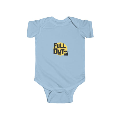 "Full Out" Infant Short Sleeve Bodysuit – Bold Streetwear Dance Graphic Baby Outfit for Future Performers