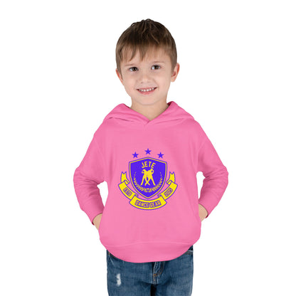 "Jeté Dance Gear" Toddler Pullover Fleece Hoodie – Collegiate-Inspired Dancer Graphic Sweatshirt for Kids