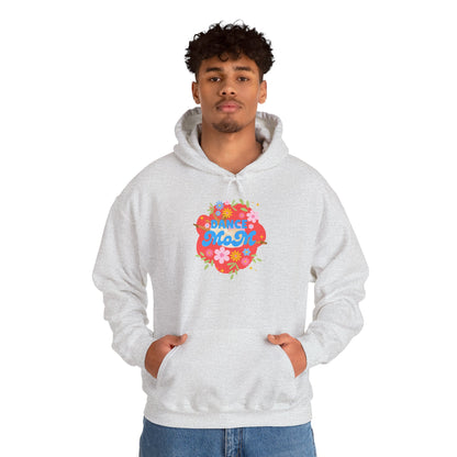"Dance Mom" Superhero Hoodie – Floral Front Graphic & Fun Back Design | Unisex Hooded Sweatshirt for Proud Dance Parents