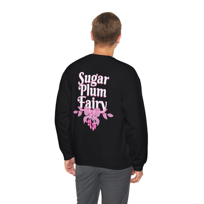 “Sugar Plum Fairy” Back Print ADULT Sweatshirt + “Nutcracker 2025” Front – Unisex Heavy Blend Crewneck | Ballet Holiday Dance Apparel