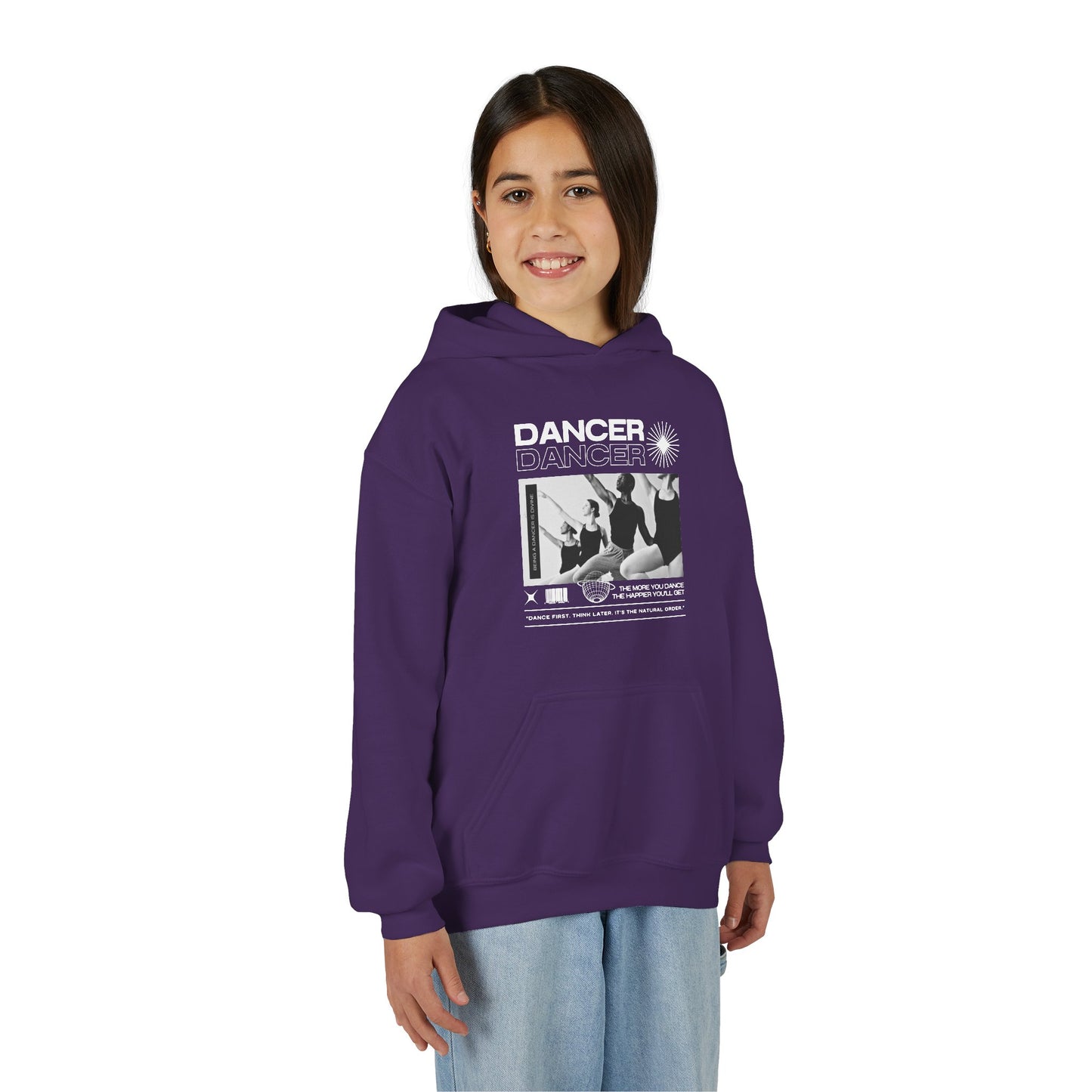 “Dancer” Young Ballet Dancers at the Barre Graphic | Unisex Youth Hoodie – Streetwear-Inspired Ballet Dance Hoodie for Kids & Aspiring Dancers