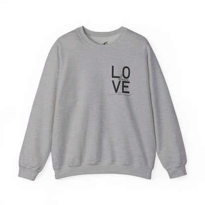 "LOVE Dance" Unisex Crewneck Sweatshirt – Script Letter Graphic Dance Lover Pullover