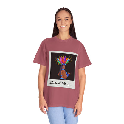 "Shake It Like a Samba Star" Unisex Garment-Dyed Dance T-Shirt – Bold Carnival-Inspired Graphic Tee for Dancers