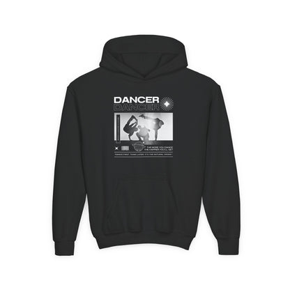 “Dancer” Breakdancer Streetwear Graphic | Unisex Youth Hoodie – Hip-Hop Dance Hoodie for Kids & Young Performers