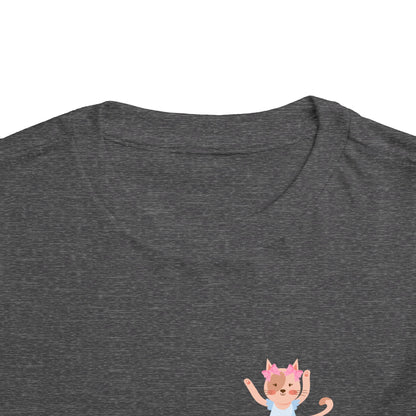 “Every Meow & Then I Dance” Adorable Dancing Cat Graphic | Cute Cat Dance T-Shirt for Toddlers & Little Ballet Lovers - Toddler Short Sleeve Tee