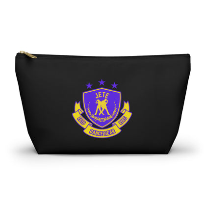 "Jeté Dance Gear" Makeup Bag – Colorful Collegiate-Inspired Dance Graphic – Stylish Zipper Pouch for Cosmetics, Accessories & Team Essentials