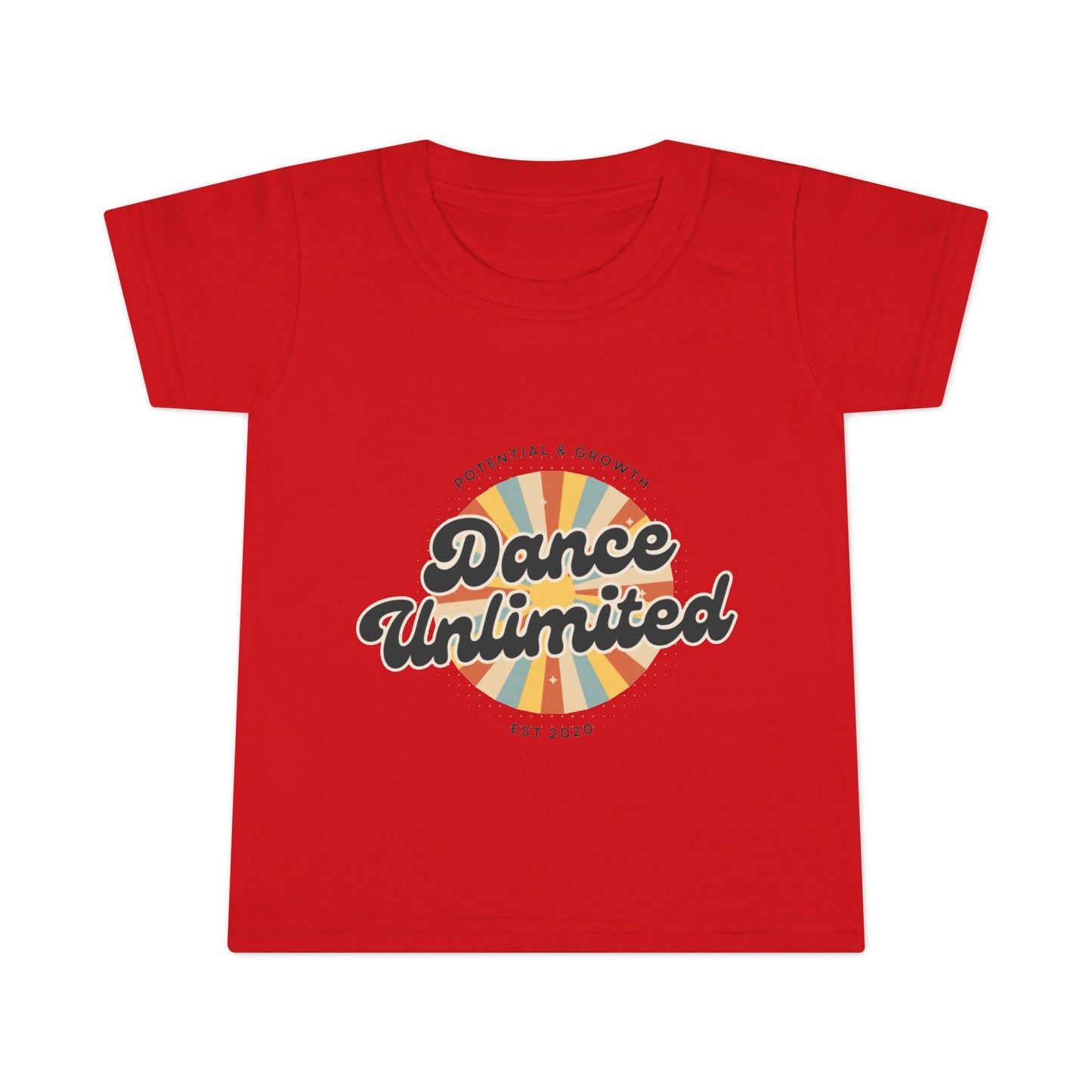 "Dance Unlimited – Potential & Growth" Toddler Dance T-Shirt – Retro Short Sleeve Tee for Kids