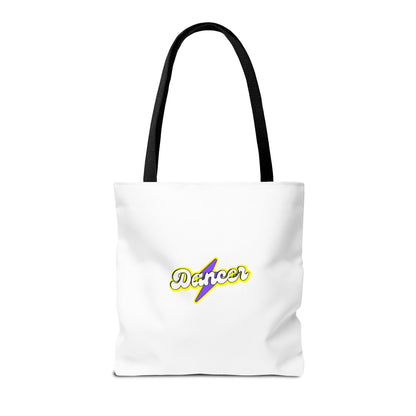 “Dancer” Superhero Graphic Canvas Tote Bag – Bold Dance Tote for Classes, Rehearsals & Everyday Use
