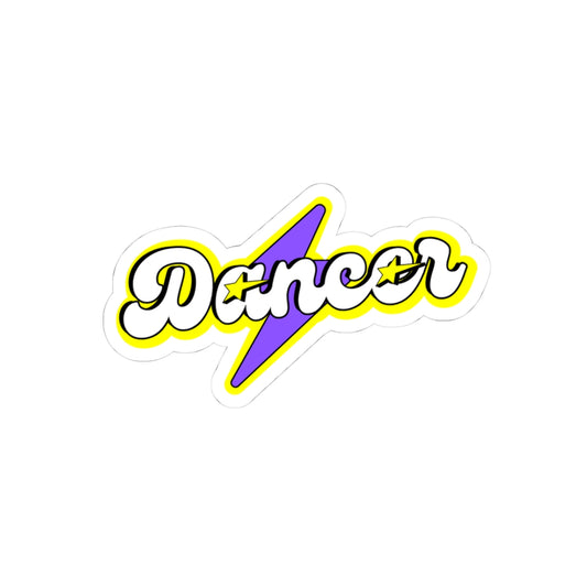 "Dancer" Superhero Kiss-Cut Sticker – Bold Comic-Inspired Dance Graphic – Fun Vinyl Sticker for Laptops, Journals & Water Bottles