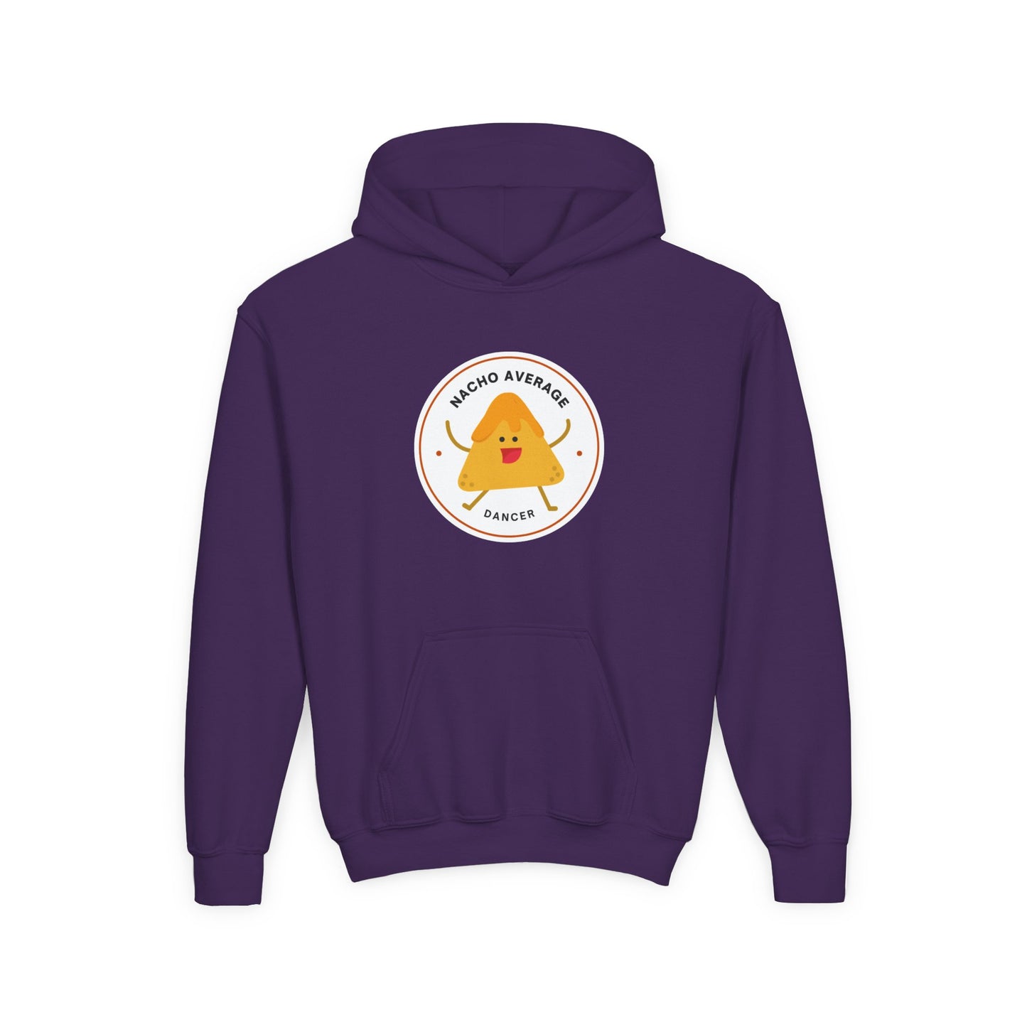 "Nacho Average Dancer" Youth Hooded Sweatshirt – Funny Dance Pun Nacho Graphic Hoodie for Kids and Teens