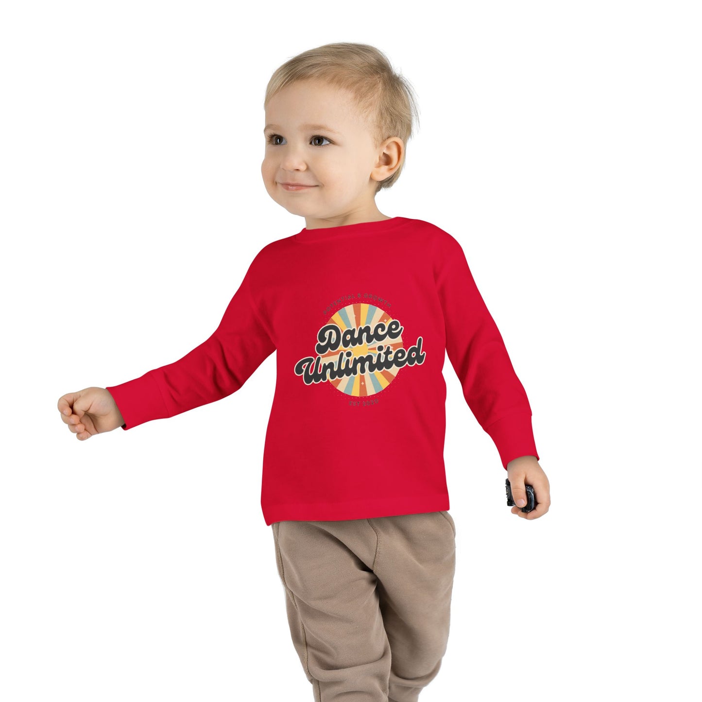 "Dance Unlimited – Potential & Growth" Toddler Dance T-Shirt – Retro Long Sleeve Tee for Kids