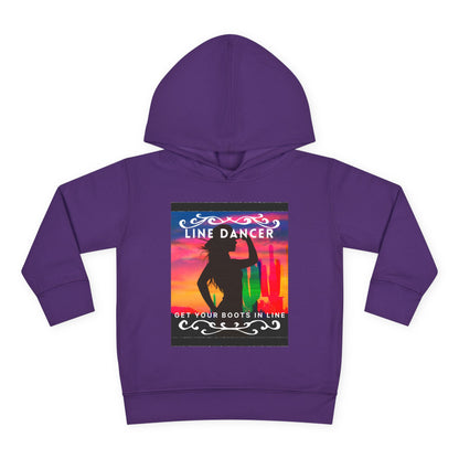"Line Dancer, Get Your Boots in Line" Streetwear Dance Graphic – Toddler Pullover Hoodie