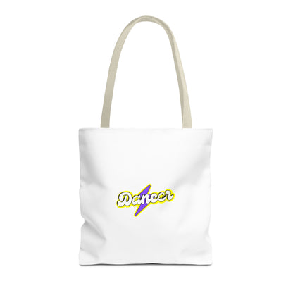 “Dancer” Superhero Graphic Canvas Tote Bag – Bold Dance Tote for Classes, Rehearsals & Everyday Use
