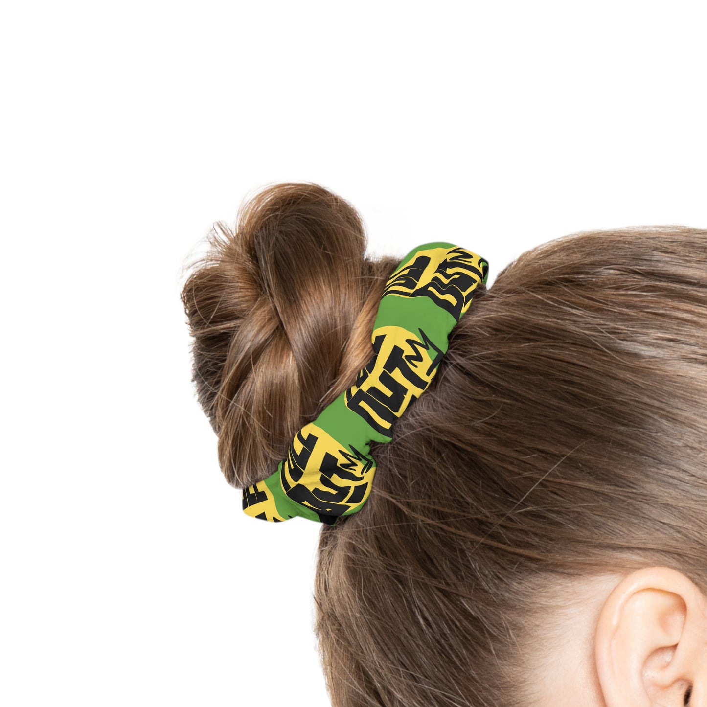 “Full Out” Scrunchie – Bold Streetwear-Inspired Dance Hair Accessory for Performers and Hip-Hop Dancers