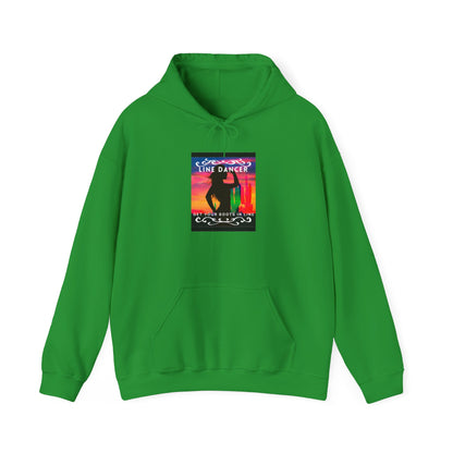 "Line Dancer, Get Your Boots in Line" Western-Inspired Graphic – Unisex Heavy Blend™ Hooded Sweatshirt