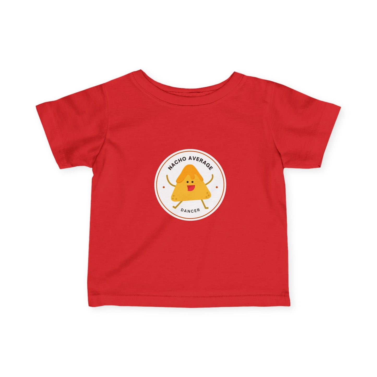 "Nacho Average Dancer" Infant Fine Jersey Tee – Funny Baby Dance T-Shirt with Cute Nacho Graphic for Tiny Movers