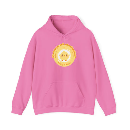 "What do you call a dancing chick? Poultry in Motion" Unisex Dance Hoodie – Funny Dancing Chick Graphic Sweatshirt for Dancers