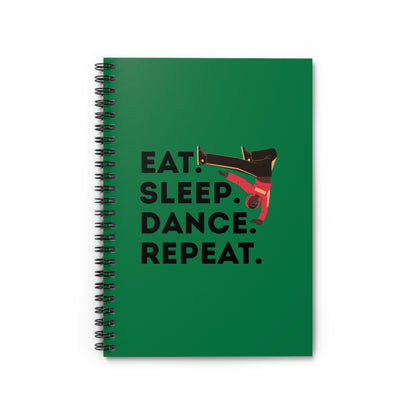 "Eat, Sleep, Dance, Repeat" Spiral Notebook – Bold B-Boy Dance Journal for Breakdancers, Hip Hop Dancers & Street Style Lovers
