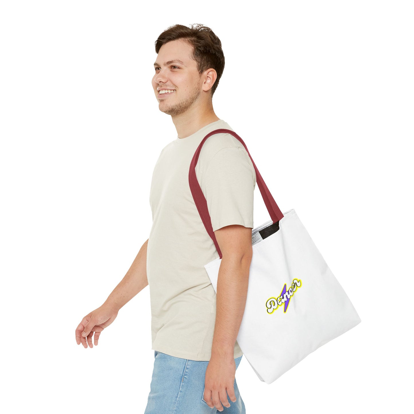 “Dancer” Superhero Graphic Canvas Tote Bag – Bold Dance Tote for Classes, Rehearsals & Everyday Use