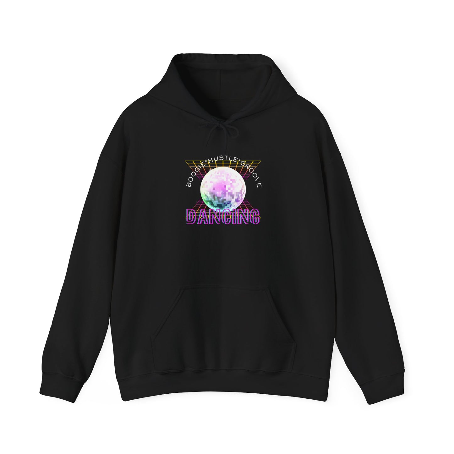 "Boogie, Hustle, Groove - Dancing" Streetwear Dance Graphic – Unisex Heavy Blend™ Hooded Sweatshirt