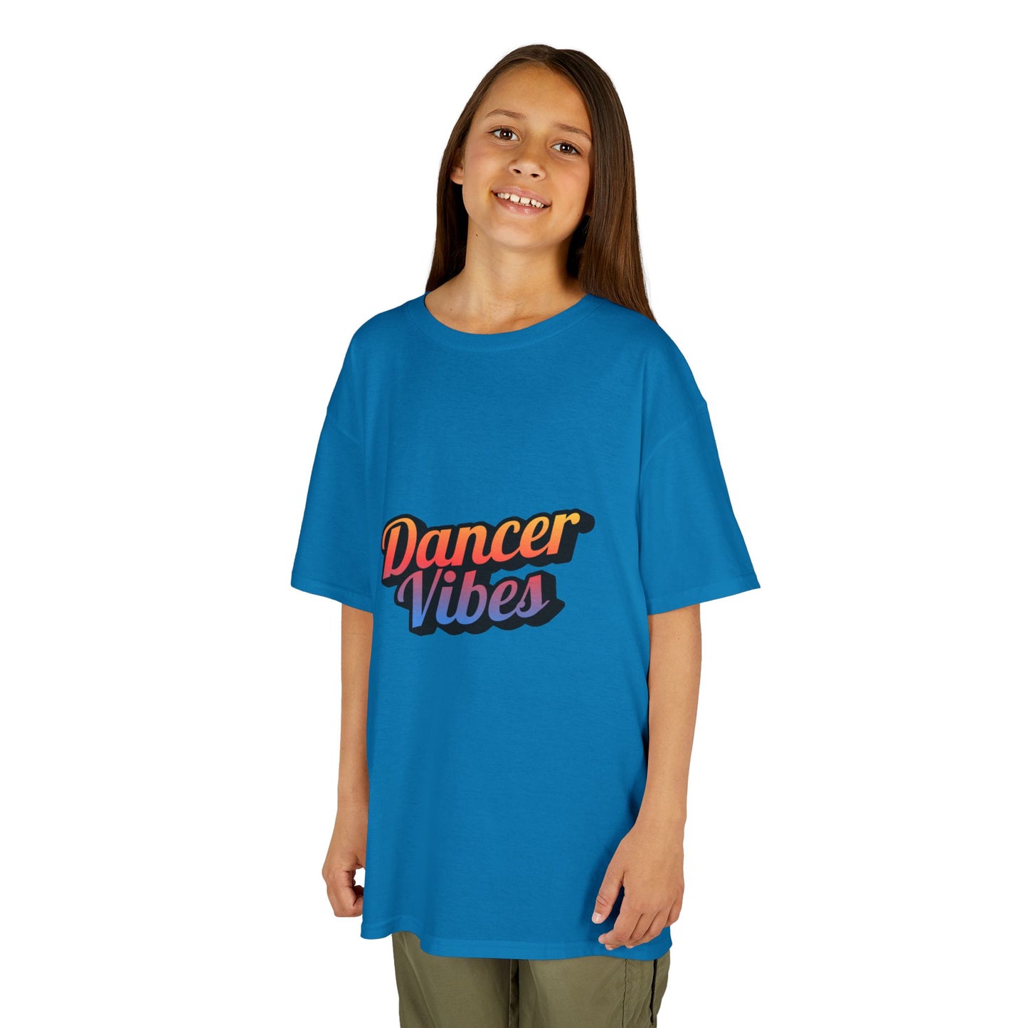 “Dancer Vibes” Colorful Graphic Tee for Kids | Dance-Themed Short Sleeve Shirt - Youth Dance T-Shirt