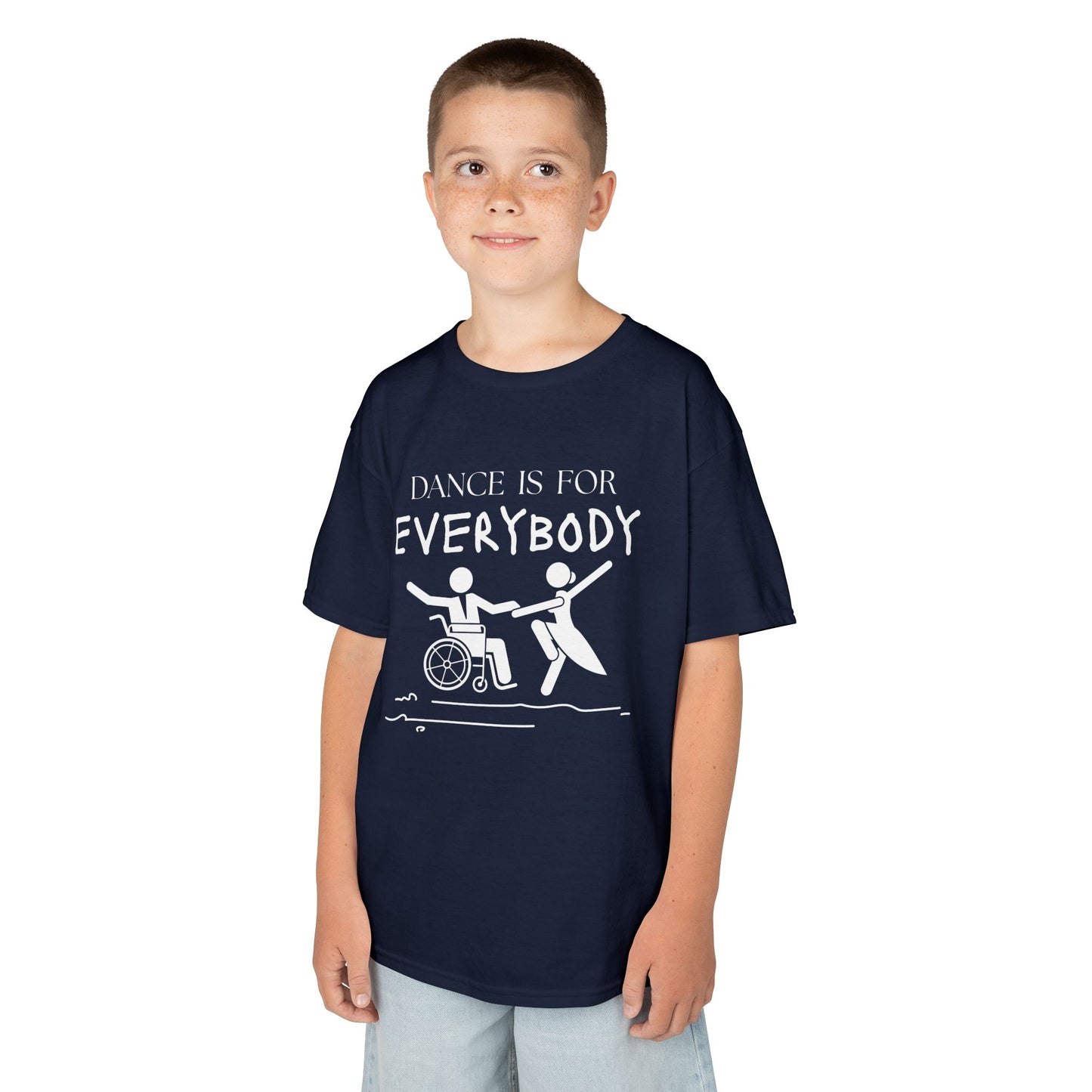 “Dance Is for Everybody” Youth Short Sleeve Tee – Inclusive Dance T-Shirt for Kids & Teens, Personalized with Name or Studio