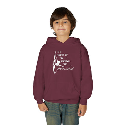 “If I Drop It, I’m Going to Penché” Unisex Youth Hoodie with Ballet Dancer Graphic – Funny Dance Hoodie for Kids & Teens, Personalized with Name or Studio