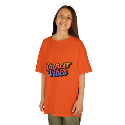 “Dancer Vibes” Colorful Graphic Tee for Kids | Dance-Themed Short Sleeve Shirt - Youth Dance T-Shirt