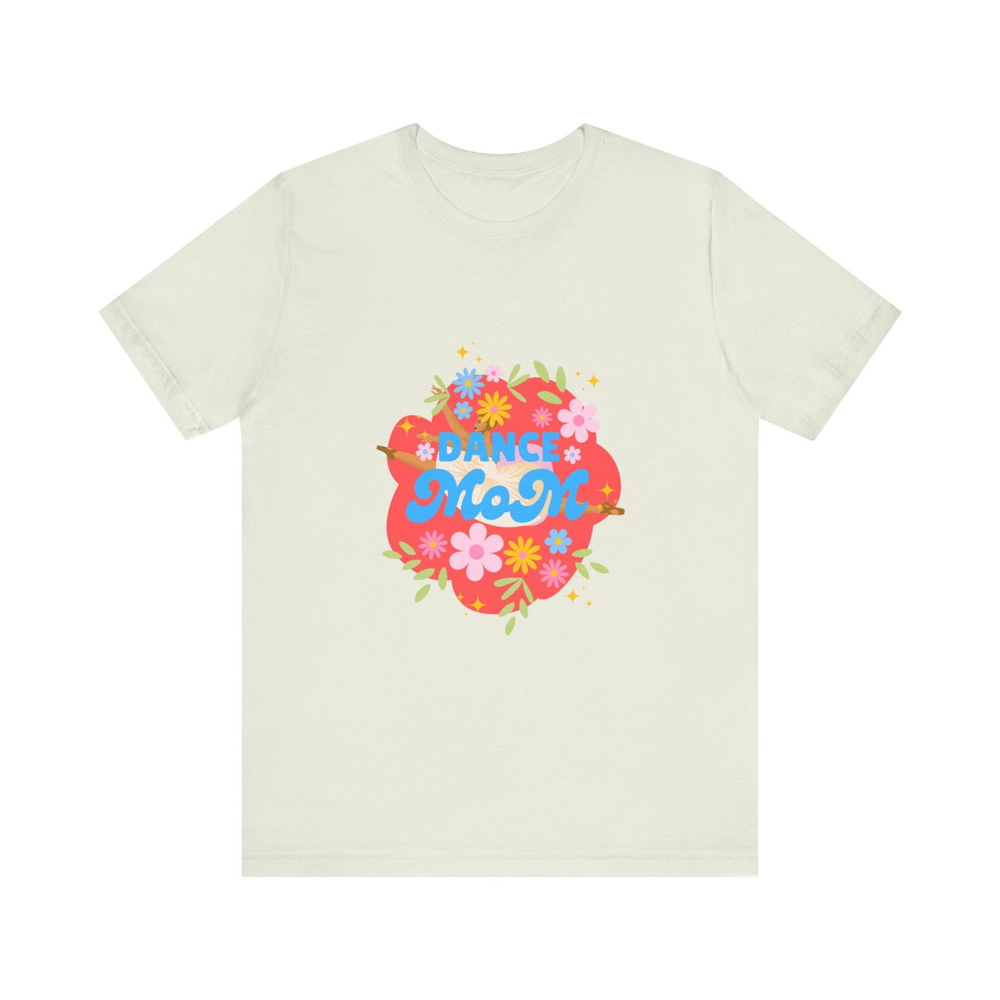 "Dance Mom” T-Shirt – Unisex Garment-Dyed Tee with Floral Dancer Graphic Front & Superhero Role List Back 🌸💪